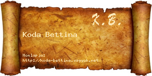 Koda Bettina névjegykártya