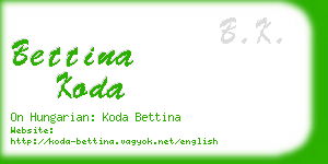 bettina koda business card